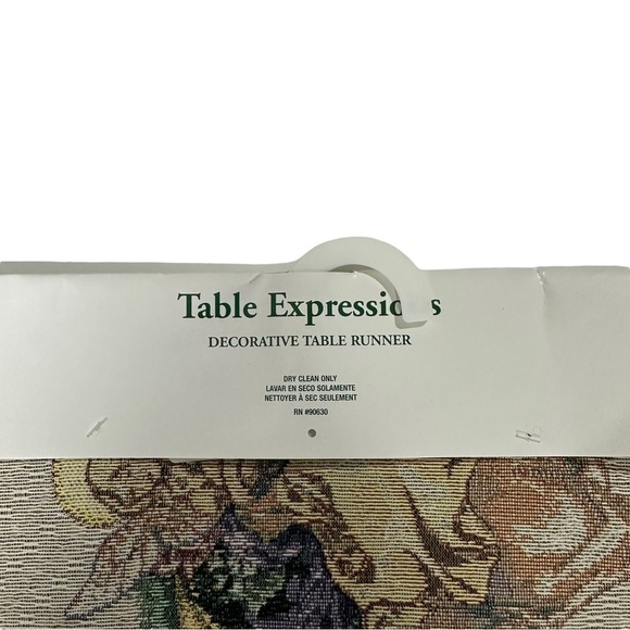 Vtg Table Expression USA Angel Wreath Lena Liu Table Runner 13x72” Christmas NIP - Picture 3 of 6